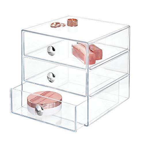 Stackable 3 Drawer Makeup Organizer