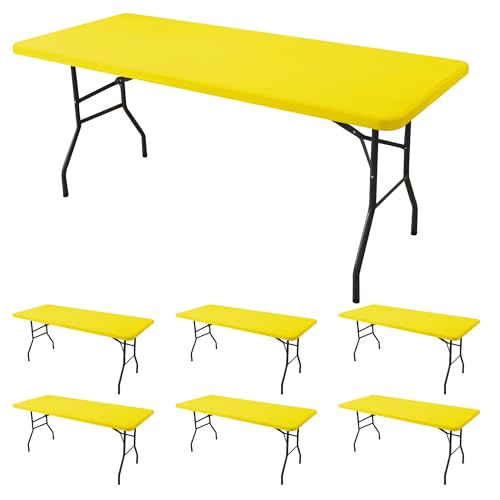 Fitted Tablecloth for 6 Foot Rectangle Tables (6 Count)