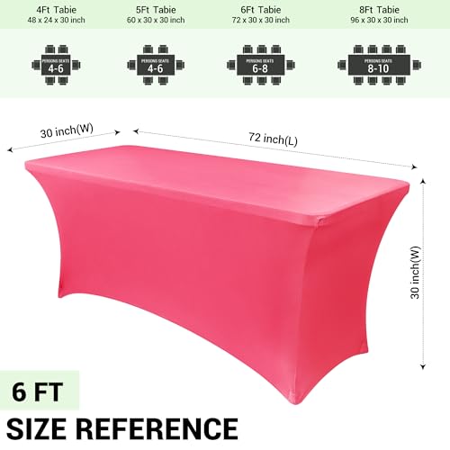 6ft Stretch Spandex Table Cover (2 Count)