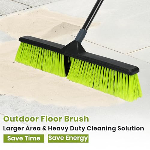 24 Inch Push Broom Outdoor with Stiff Bristle