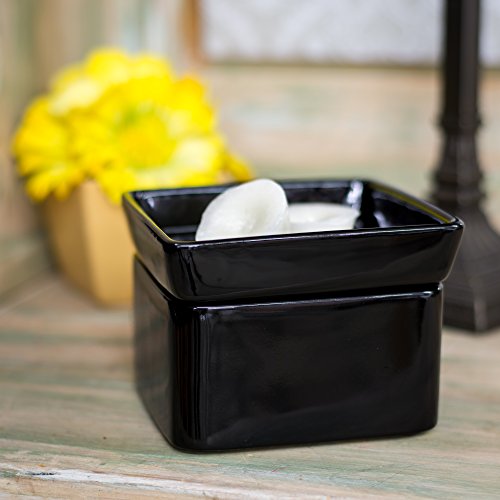 Black Candle Warmer Black Stoneware Electric 2