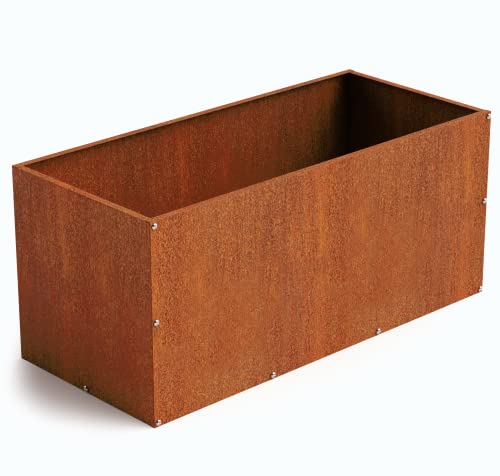 Corten Steel Rectangular Outdoor Planter Box
