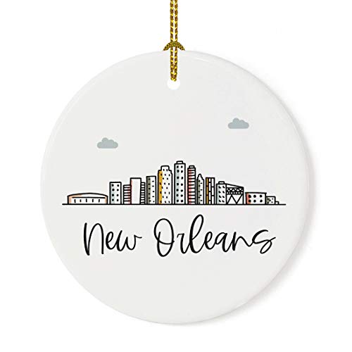 Round Ceramic Porcelain Christmas Tree Ornament Keepsake Gift