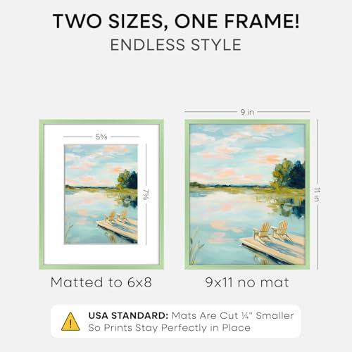 9x11 Green Picture Frame