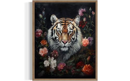 Tiger and Flower Poster Art Print