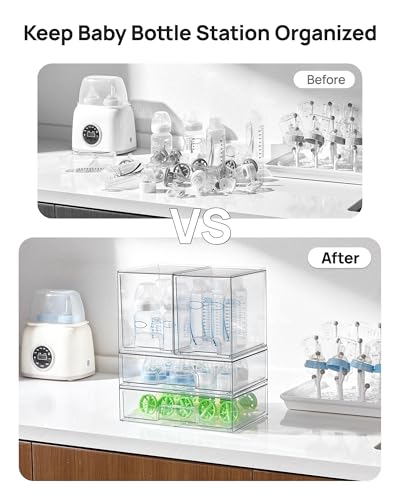 Clear Stackable Storage Drawers Set of 8 (8 Count)