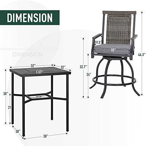 Patio Bar Set 3 PCS