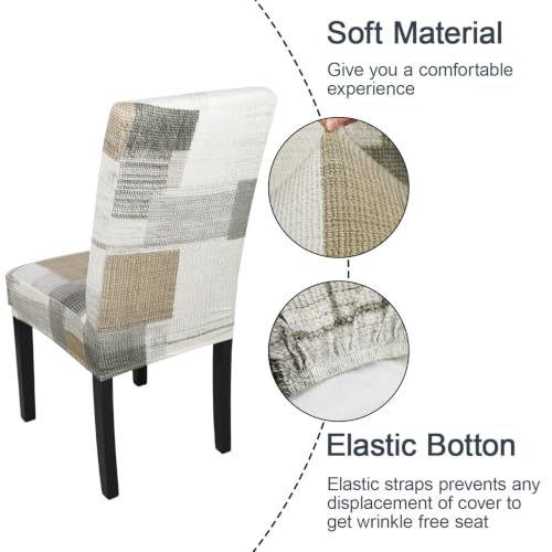 Pattern Chair Covers for Dining Room Set of 4