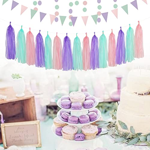 Pink Purple Mint Mermaid Ocean