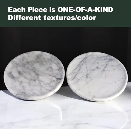 Natural Marble Decorative Tray for Bathroom Bedroom Kitchen Dresser