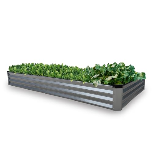 GARDMAX 8x4x1FT Galvanized Raised Garden Bed Kit