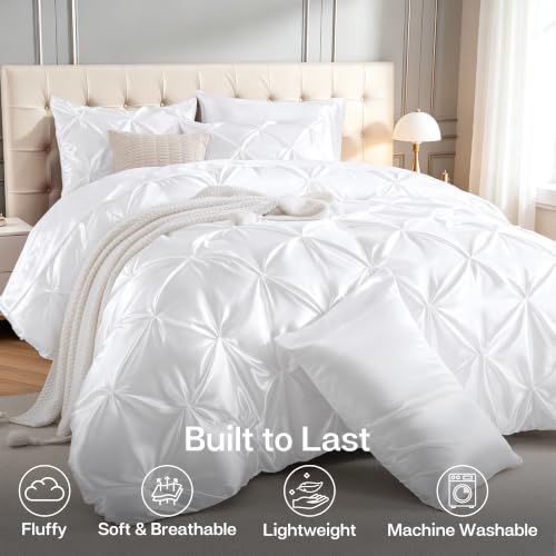 Satin Twin XL Comforter Set White