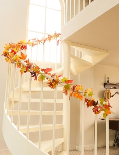 2 Pack Fall Leaves Garland for Mantle (2 Count)