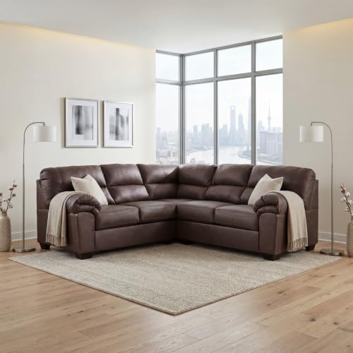 2 Piece Faux Leather Sectional Sofa