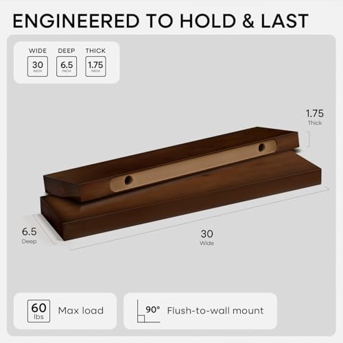 30 Inch Floating Shelves (3 Count)