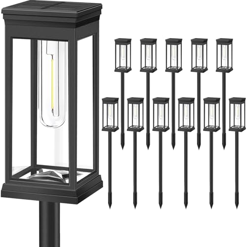 12 Pack Solar Pathway Lights Outdoor (12 Count)