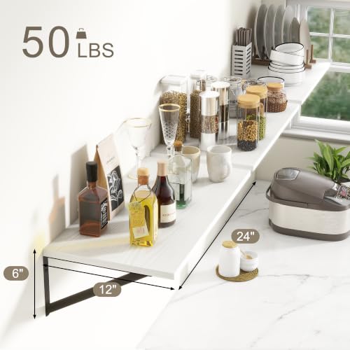 Black Floating Shelves 24 Inch Long