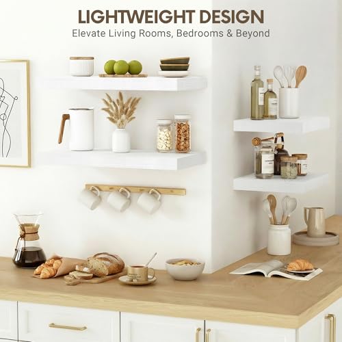 10x10 Inches Floating Shelves Wall Mounted Set of 2 (2 Count)