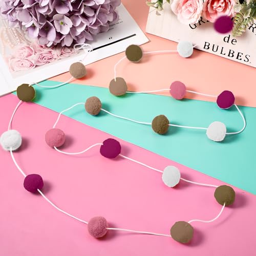 4 Pcs 9.8 ft Pom Pom Garland for Classroom Bulletin Board