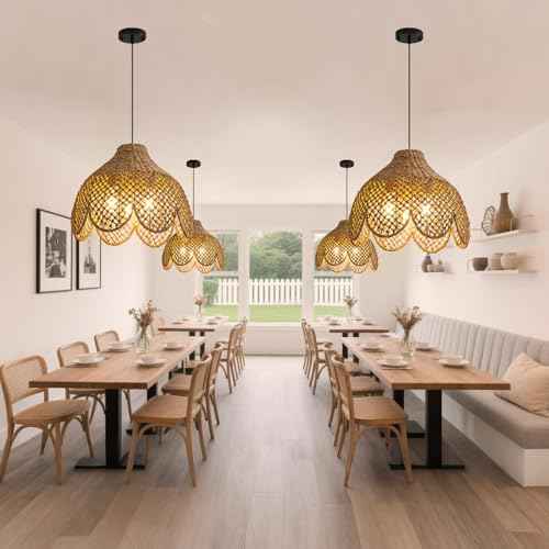 18" Rattan Pendant Light