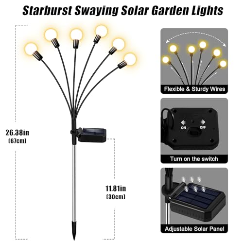 Solar Garden Lights Outdoor Waterproof