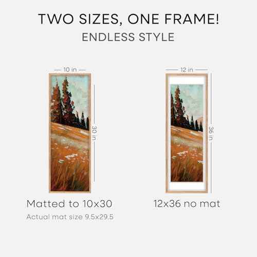 12x36 Natural Oak Picture Frame