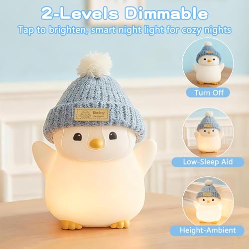 Pink Penguin Night Light