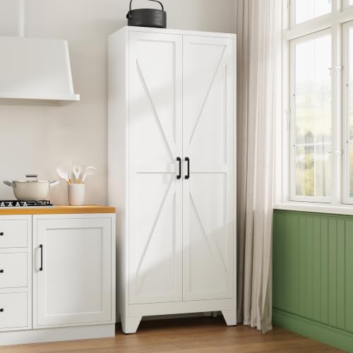 75" H Metal Storage Cabinet with 2 Doors and 4 Shelves