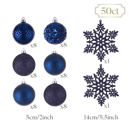 Christmas Tree Decorations Ornament Set (50 Count)