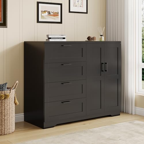 Multifunctional Wooden Dresser for Bedroom