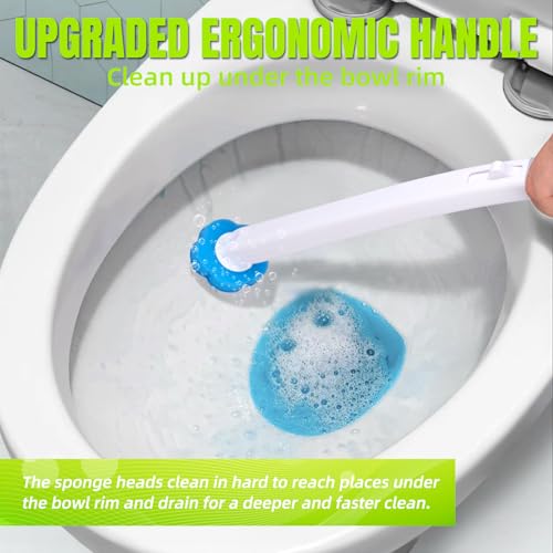 Disposable Toilet Brush with 54pcs Toilet Wand Refills (2 Count)