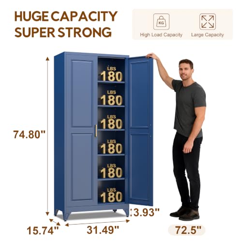 75" Kitchen Pantry Cabinet