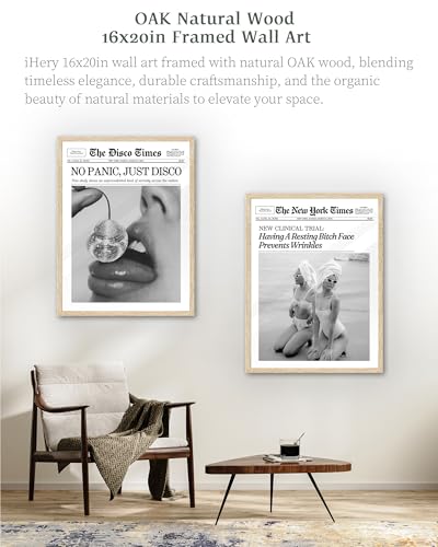 16x20in Funny Beach Girls Framed Newspaper Wall Art