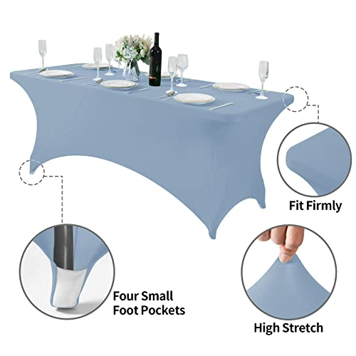 Spandex Table Cover for 6Ft or 4fT or 8ft Table Universal Fitted Stretch Tablecloth for Party