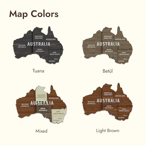 Multilayer 3D Wooden World Map