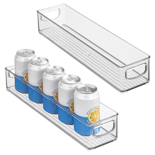 Slim Clear Plastic Storage Bin (2 Count)