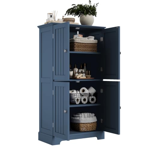 Bathroom Floor Cabinet with Adjustable Shelves