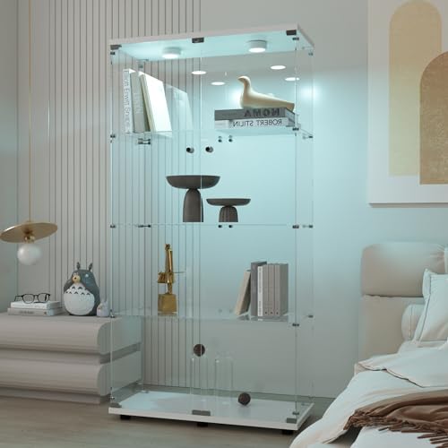 Glass Display Cabinet with LED Light
