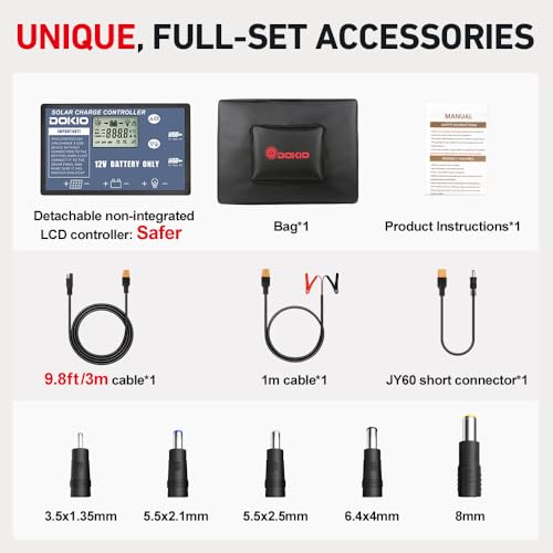 200W Portable Foldable Solar Panel Kit with Charge Controller