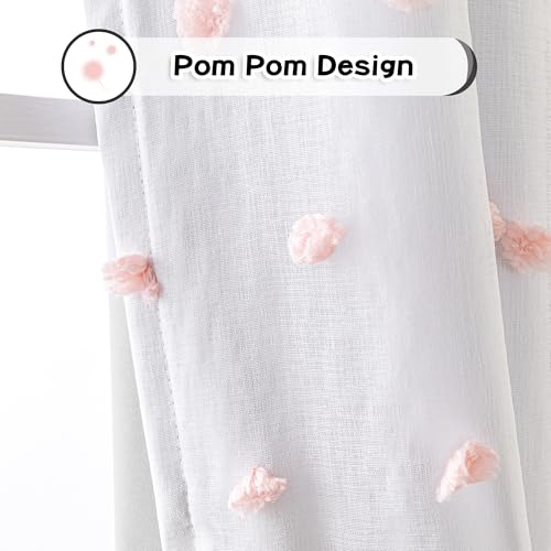 Pink Blackout Curtains for Girls Bedroom 54 Inch Long Short Curtains for Windows Treatment 100% Black Out Curtain for Kids Room 2 Panels Grommet 2 Layered Small Nursery Drapes 50W x 54L (2 Count)