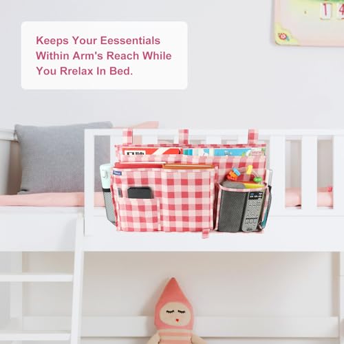 Bedside Caddy Hanging Bed Organizer Storage Bag Pocket for Bunk and Hospital Beds