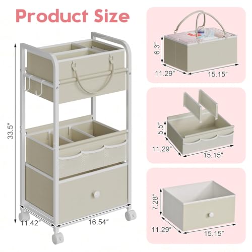 2In1 Baby Diaper Caddy Organizer and Storage