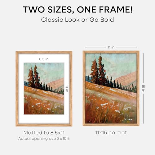 11x15 Natural Oak Picture Frame (2 Count)