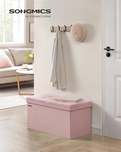 30 Inches Folding Storage Ottoman Bench