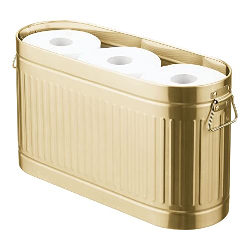 Large Steel Free Standing Toilet Paper Organizer (6 Count)