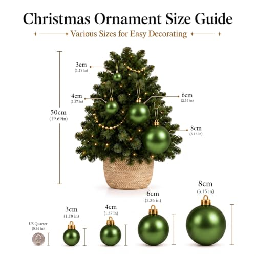 24ct Christmas Ball Ornaments Shatterproof Christmas Ornaments Set Decorations for Xmas Tree Balls 60mm2.36 (24 Count)