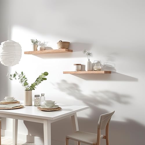 Wood Floating Shelves for Wall Decor (4 Count)