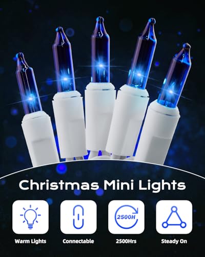 Blue Christmas Mini String Lights (100 Count)