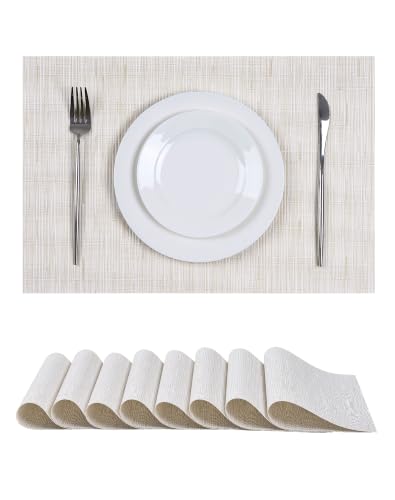 Pale Beige Placemats Set of 8 (8 Count)