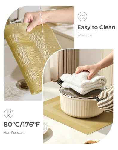 Gold Frame Placemats Set of 6 (6 Count)